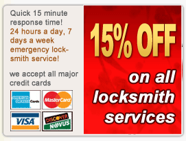 15% Off on all locksmith services